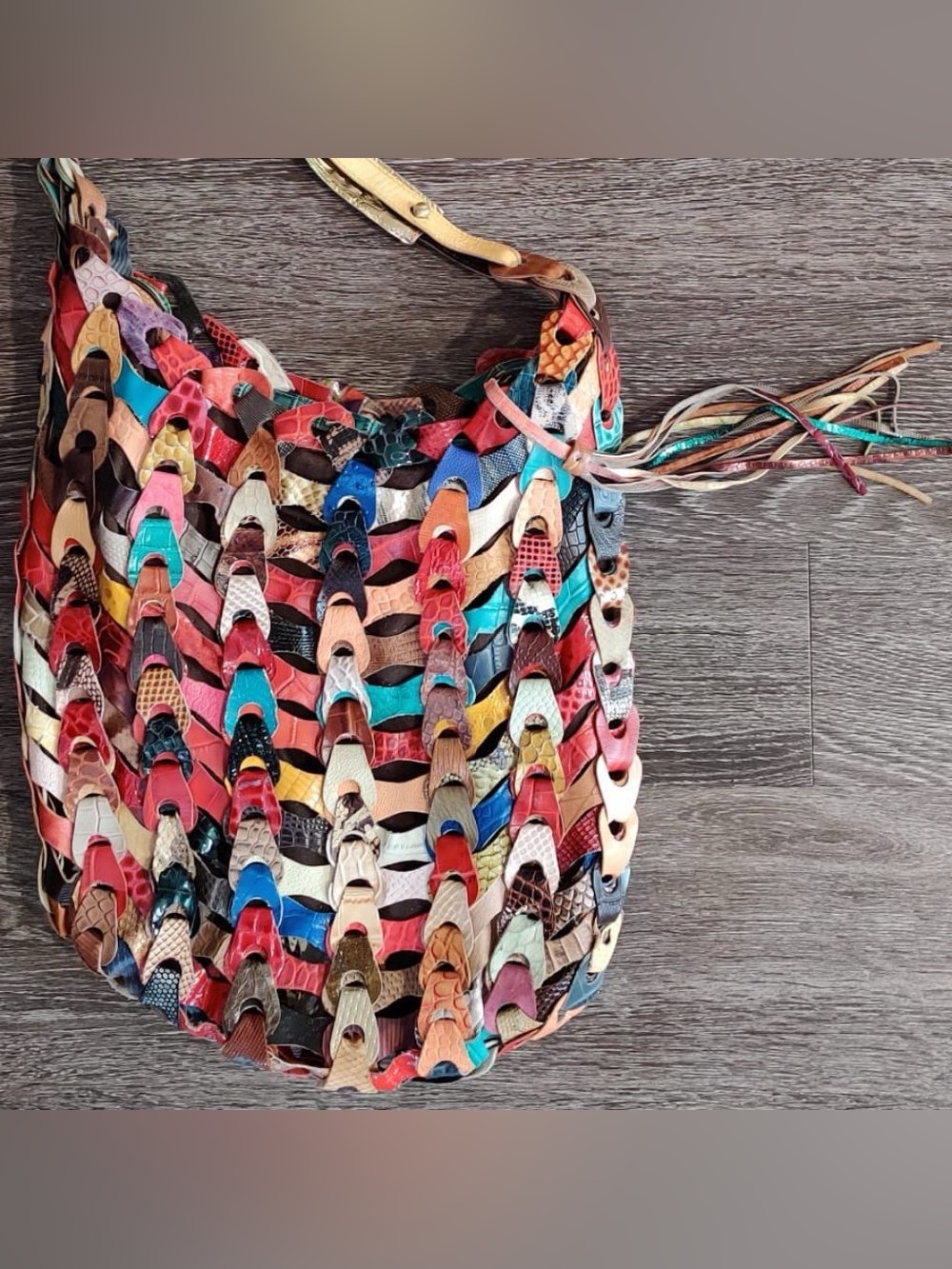 Jesslyn Blake Multicolor Patchwork Leather Hobo Bag - Women
